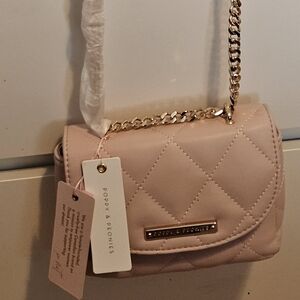 Poppy & Peonies Pink Quilted Crossbody Bag